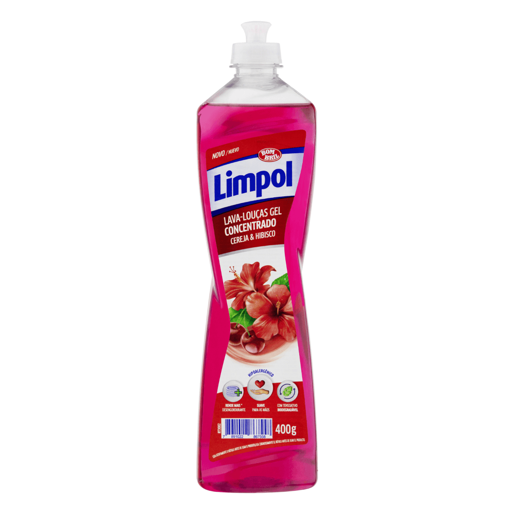 Detergente Gel Concentrado Limpol Cereja E Hibísco 400g